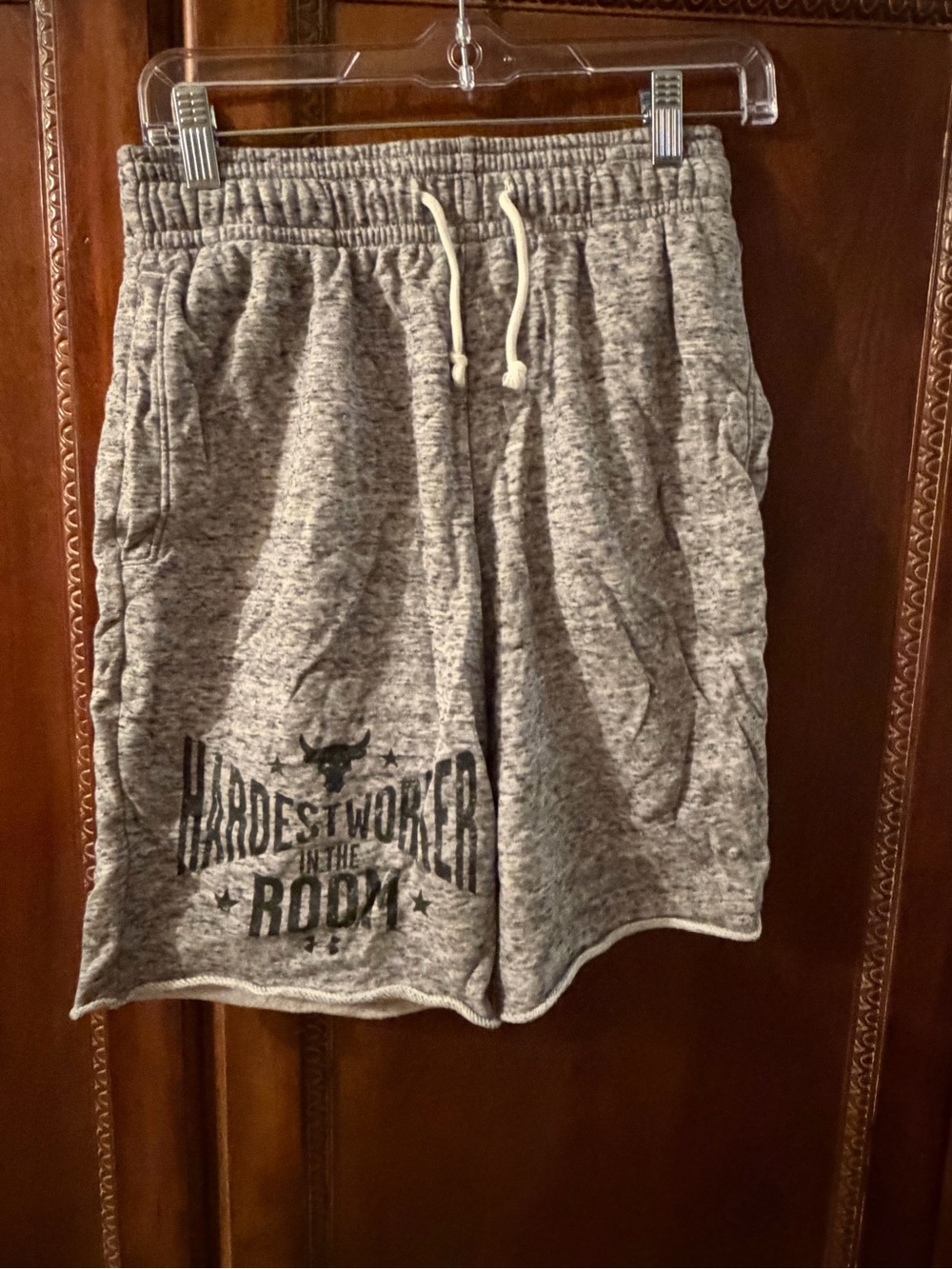 Under Armout Hardest Worker in the Room Gray Men's Lounge Shorts